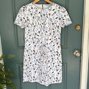 Draper James White and Blue Floral Dress